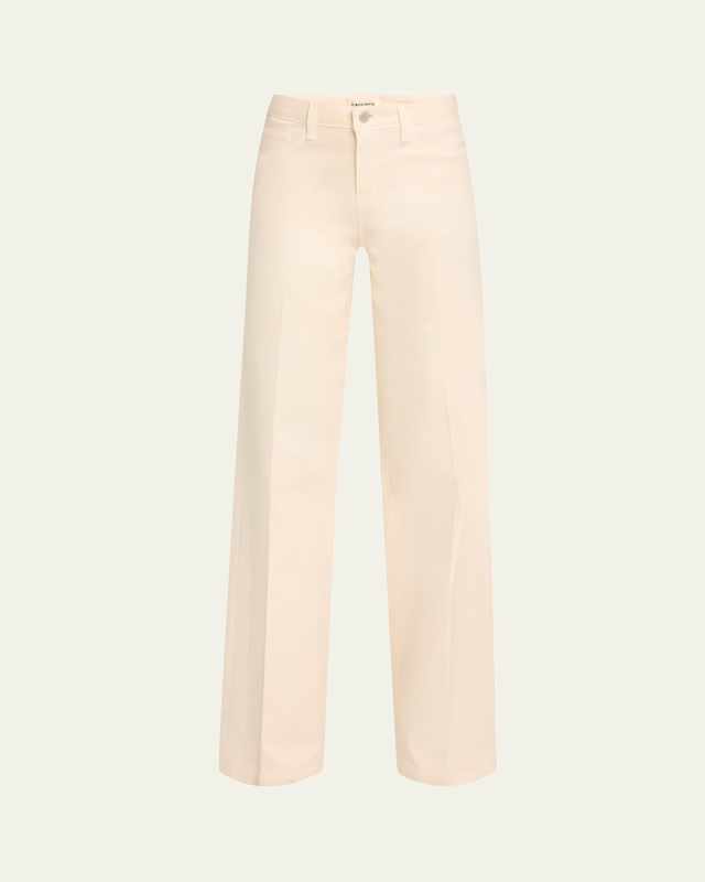 Clayton Coated Wide-Leg Jeans